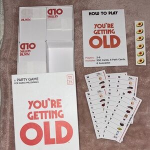 You're Getting Old Party Game - Red and White